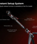 Carbon Fiber Camera Monopod Featuring Smooth One Button Height Adjustment Hella Compact Design Shoots Rock Solid Five Kilogram Payload Perfect For Videographers Seeking Straight Fire Stability And Daily Studio Shots with quick release head and adjustable legs.