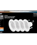 4 Inch Led Recessed Downlight 5Cct Tunable White Dimmable Ceiling Fixture 4 Pack Killer Glow adjustable color temp packaging.