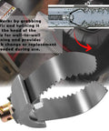 Heavy Duty Three Inch Cable Coupler Cutter Compatible With Ridgid K400 Drum And K50 Sectional Machines, showing shark tooth blades for clogs.