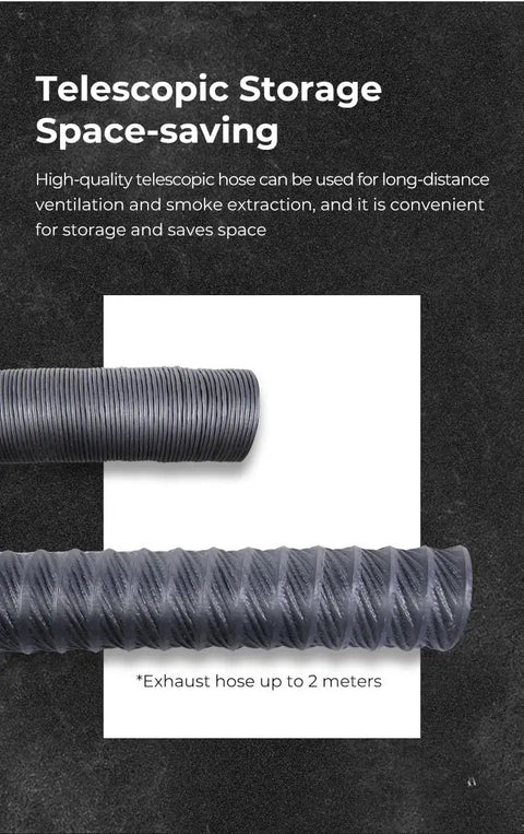 Upgraded Fume Extraction Kit For Ender Plus 3D Printer Enclosure with telescopic exhaust hose up to 2 meters