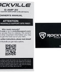Owner's manual and warranty card for 20 Watt Guitar Amp Combo With Bluetooth Built In Delay Dual Guitar Inputs Clean And Overdrive Modes