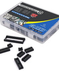 122Pcs DIP IC Socket Set, 2.54mm Pitch Solder Type Adapters, 6, 8, 14, 16, 18, 24, 28, 40 Pin Assortment Kit In Clear Storage Box