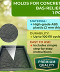 DIY Concrete Patio Paver Molds Large Cobblestone Pathmaker Mold For Walkways Reusable Plastic Form Set with Stampcrete Look.