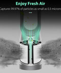 360 Degree Combi 2 In 1 HEPA And Carbon Replacement Filter For Dyson Cleaners Compatible With TP06 TP07 TP09 HP04 HP06 airflow demonstration