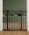 Auto Close Baby Gate For Doorways And Stairs 26 To 40 Inch Pressure Mounted No Drill Safety Gate For Kids And Pets, shown installed indoors.