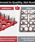 JoblikeBrez bolt thread checker with 40-nut/bolt gauge; metric and inch sizing, wall-mount plate