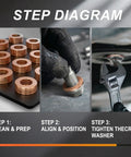 15 Pack 14mm Copper Oil Drain Plug Gasket Washers Replacement Set For Leak Free Seals High Temperature Durability Corrosion Resistant M14 Engine Maintenance Kit step diagram
