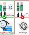 Comparison of FTDI USB Programming Cable For Ham Radio With Original FTDI Chip Nylon Braided USB Lead and alternative cables