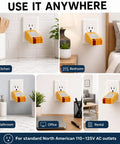 Outlet Tester For North American AC Outlets Fast Wiring Diagnosis Detects Open Ground Reverse Polarity Open Hot Open Neutral Hot Ground Reversed And GFCI Functionality Test for kitchen, bedroom, bathroom, office, rental