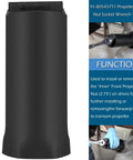 Front view of a black cylindrical propeller nut socket sleeve for Bravo 3 bearing carrier tools