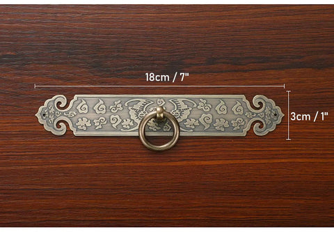 Antique Bronze Brass Door Pulls For Cabinets And Cupboards, Old School Retro Vibe Cabinet Handles, Barn Door Look, 7 Inch Length