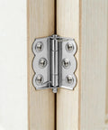 Spring Loaded Stainless Steel Screen Door Hinges Set For Storm Doors, 2 Pack, Screwless Mount, 2.7 X 2.4 Inches, Silver Finish