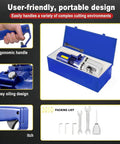 Heavy Duty Hydraulic Electric Rebar Cutter, Portable Steel Bar Cutting Machine With Powerful 1700W Motor & Hydraulic Drive System in case with accessories.