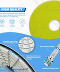 Four Step Quick Polish Diamond Pads Kit showcasing diamond pad, hex adapter, and heat-resistant design features.