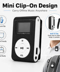 Clip On Mini MP3 Player With USB Clip, Ultra Compact Music Player For On The Go, Supports Up To 32GB Micro SD Card, Stores Thousands Of Songs