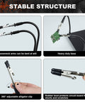Helping Hands Soldering Station With 4 Flexible Arms Soldering Kit showing adjustable gooseneck clips and heavy base
