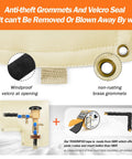 Backflow Preventer Insulated Pouch For Pressure Vacuum Breaker Covers with windproof velcro and brass grommets