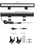 Two Pack LED Black Light Bar Set for Glow Parties IP65 Waterproof Ultraviolet Lights 385 to 400 Nm with power cord and mounting hardware