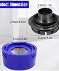 Motor Rear Cover And Rear Filter Kit For V7 And V8 Vacuum Cleaners, product dimension diagram with measurements