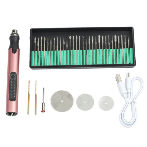 Go-To Cordless Rotary Tool Kit With 3 Speed Engraving Pen And LED Display, 25W Drill Grinder For Carving, Polishing And Cutting, 3.6V Portable Power Tool For DIY Projects And Light Pro Work with bits and USB cable