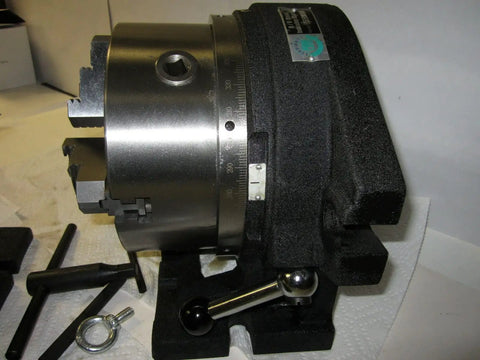 Heavy Duty Eight Inch Super Spacer With Six Precision Masking Plates And Rock Solid Tailstock featuring a rugged adjustable chuck.