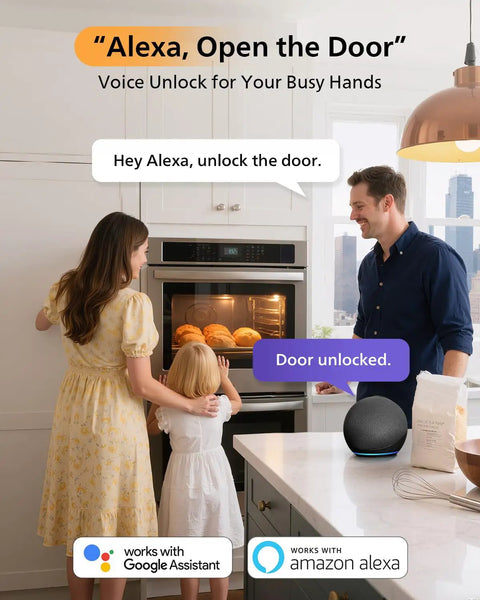 Dope Wifi Smart Lock With Handle Set No Sweat App Remote Control Voice Commands Real Time Alerts Keyless Entry Door System Quick Install For Modern Day Urban Households Everywhere