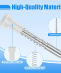 Top Shelf 12 Piece Window Screen Plunger Latches Kit Featuring Solid Aluminum Pins And Stainless Steel Springs For Straight Up Quick Snap Install and Knockout RV Repairs, aluminum pin and spring with plastic cap.