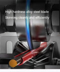 No Fuss Heavy Duty Hand Crank Wire Stripper Machine For Scrap Cables 0.06 To 1 Inch Copper Wire Peeling Tool with steel blade cutting wire.