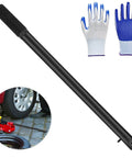 Horizontal Hydraulic Jack Handle 2 Ton Replacement For Automotive Cars With Included Rubber Gloves Compact Portable Tool For Easy Tire Changes Rugged Durable Build Lightweight Yet Beefy For On The Road Repairs Black