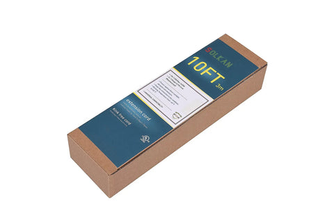 Outdoor Extension Cord 10 Ft Heavy Duty 3 Prong Waterproof Cord UL Listed Black packaging box