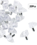 Knockout 5mm Cabinet Shelf Clips, No Sweat Snap Install, Heavy Duty Hold That Stays Put, Clear Pegs for Shelving.