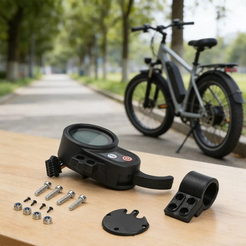Electric Scooter Controller Kit With LCD Display For 36V 48V 52V 60V 1000W Brushless Motor Upgrade on wooden surface