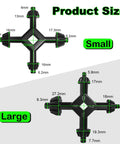 Two Pack Four In One Drill Chuck Keys Wrench Set With Three Eighths Inch One Half Inch Three Quarters Inch And One Inch Sizes diagram