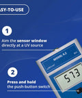 Portable Bilirubin Light Radiometer For Blue And LED Light, Accurate Baby Jaundice Meter, Great For Aquarium Lamp Aging, Measures 422 To 499 Nm And 0 To 1999 uW Per cm2, Economical Digital Readout, blue handheld meter