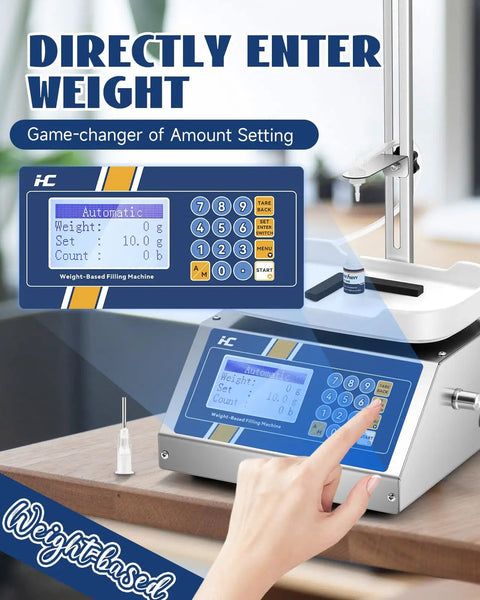 No Hassle Auto Fill Peristaltic Pump Liquid Filling Machine For 1-50 Ml Bottles Digital Scale Dispenser For Essential Oil Perfume And Oral Care Low Viscosity Liquids 110V 220V Power