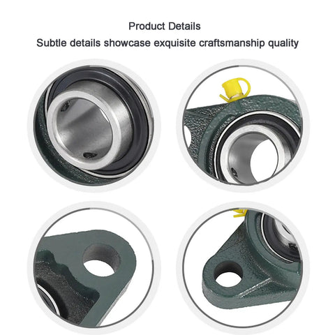 UCFL204 Pillow Block Bearing 20mm Bore Mounted Pillow Block Chrome Steel Bearings detail view