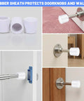 40 Pack Rubber Door Stop Tips And Caps 0.39 Inch Replacement Stoppers For Doors And Hinges, Universal White in various uses