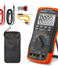 Portable Gearhead Friendly Engine Analyzer And Automotive Multimeter for DIY Mechanics with accessories included.