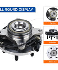 Front Wheel Hub And Bearing Assembly For 2009 2010 Ford F 150 RWD With ABS Six Studs Replacement For Smooth Ride
