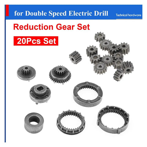 20 pieces of 15 Tooth And 18 Tooth Charging Drill Gear Set 12V Two Speed Planetary Reduction Gear Kit For Power Drill DIY