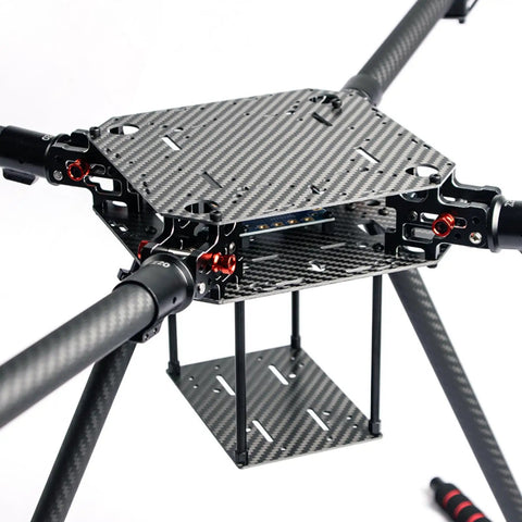 Foldable Carbon Fiber Quadcopter Frame For Heavy Lift Drones With 550/600/650/700mm Wheelbase And Carbon Landing Gear Perfect For Aerial Photography Mapping And Industrial Drone Applications, close-up view