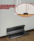 Two Pack Heavy Duty Door Brace Lock For French And Standard Doors Night Safe Barricade Security Bar Iron Construction In Black