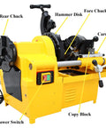 Heavy Duty Electric Pipe Threader 220V Threading Cutter with visible controls and components for 1/2 to 2 inch steel pipes.