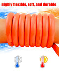 Hella Flexible Heavy Duty Outdoor Power Cable 300 Ft Roll of soft orange PVC wire coiled for easy handling in outdoor use.