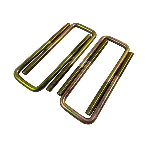 Heavy Duty Square U Bolts Set For 2.5 Inch Wide Leaf Springs With Hardware 8.75 Inch Long Fits 1988-2019 Chevy Silverado GMC Sierra 1500