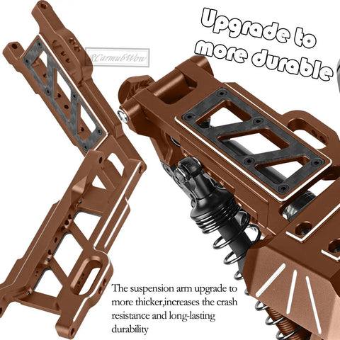 Upgraded RC Car Parts Kit For 1 By 10 Jato 4X4 Brushless VXL Driveshafts Shock Absorbers Suspension Arms Bronze
