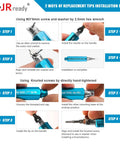 ST5349 Pin Removal Tool Kit With 24 Pieces Replacement Pin Extractor Tools installation steps displayed on a blue background
