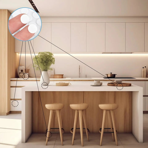 Premium Self Adhesive Felt Pads Keep Your Homebase Squeaky Clean And Scratch Free With No Drama on kitchen counter legs with wooden stools.
