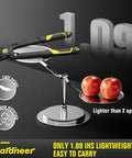 Lightweight 16.5 Inch Garden Loppers With Gear Assist And Reinforced Pull Tested Handles displayed lighter than two apples.