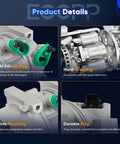 Product details of Top Notch Air Conditioning Compressor Replacement with oil fill-up plug and durable mounting features.